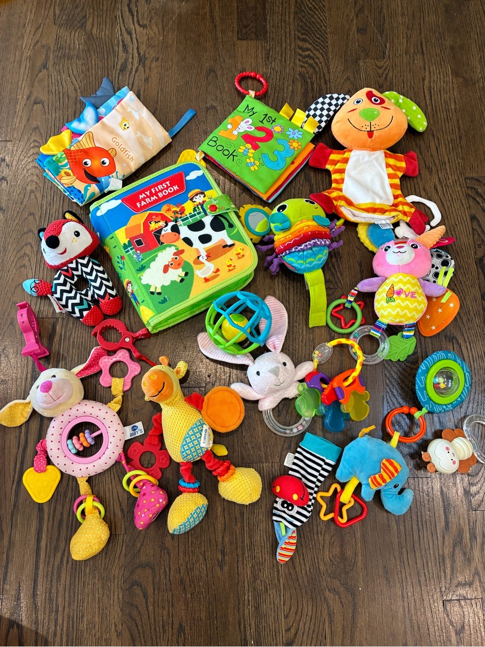 Assorted Baby Plush & Activity Toy Set - Multicolor, soft toys